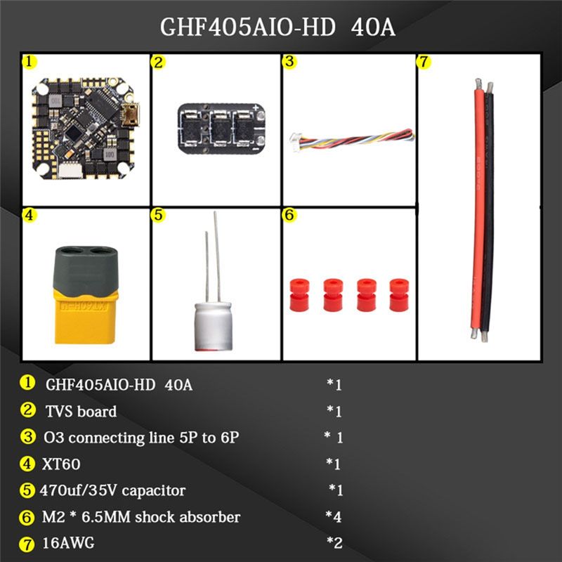 ABTI-GHF405AIO-HD 40A AIO Flig - огляд і ціна Fpv Drone Flight Controller